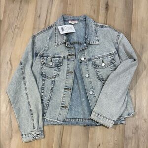 Denim Jacket with Button Details